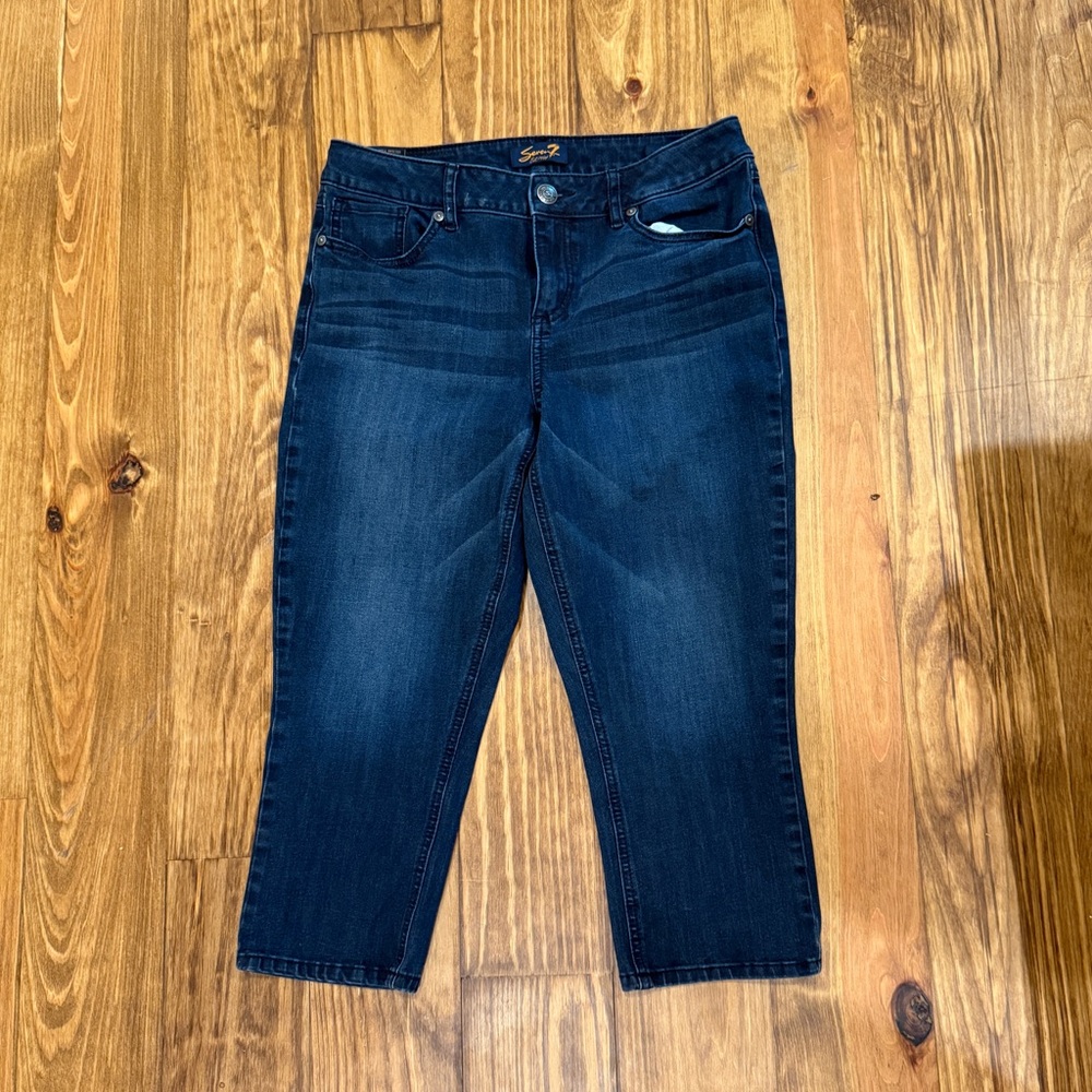 Seven7 Women's Deep Indigo Ankle Jeans